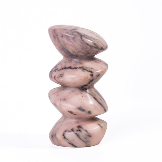 Marble Pink Cairn Decorative Object - Default Variant