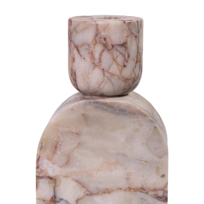 Marble White Brown Foundation Candle Holder