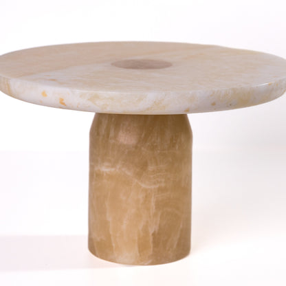 Yellow Onyx Marble Cakestand