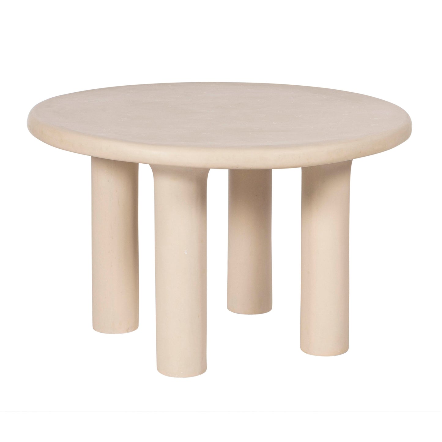 Barbara 47" Cream Textured Indoor / Outdoor Round Dining Table - Default Variant