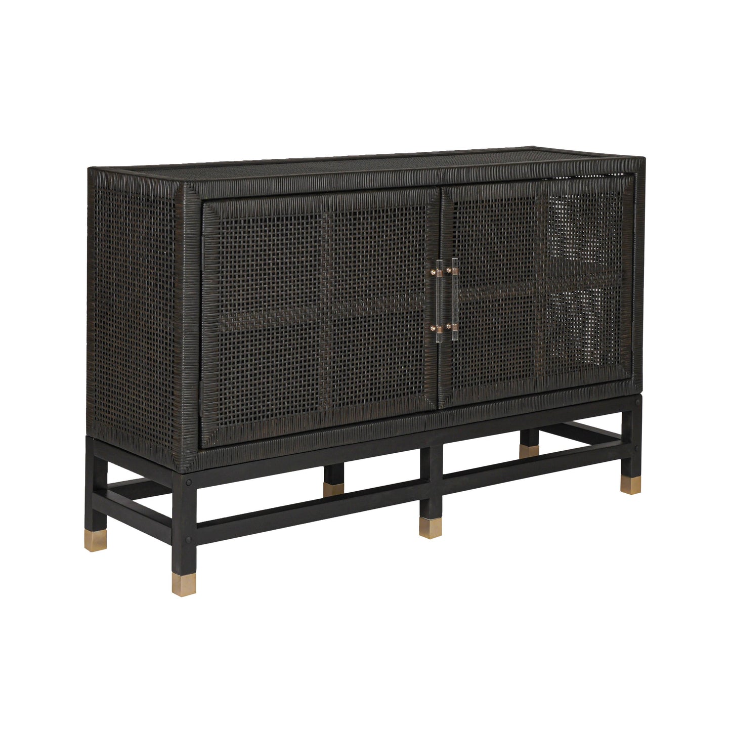 Amara 54" Woven Rattan Buffet - Charcoal