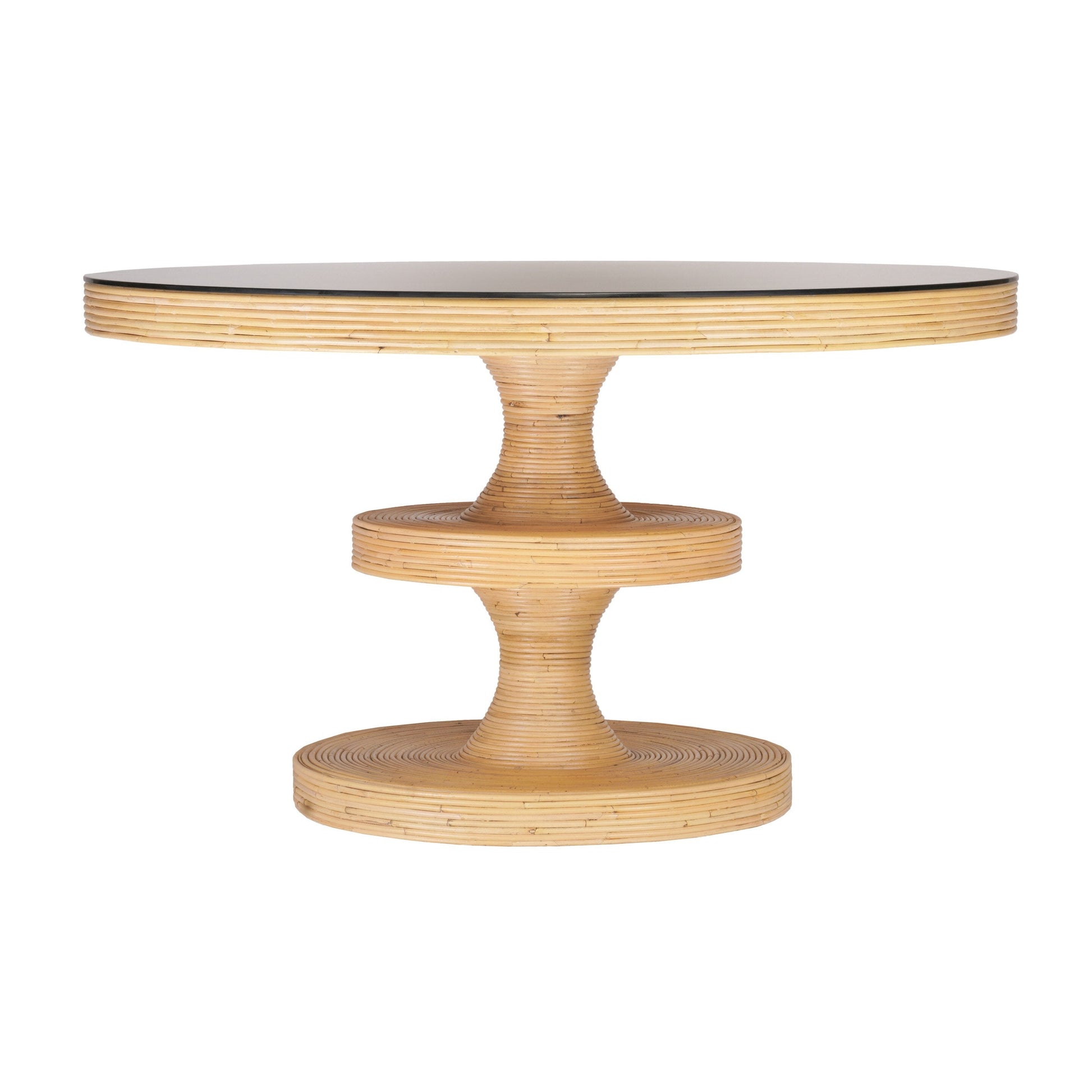 Apollonia 51" Natural Rattan Round Dining Table - Default Variant