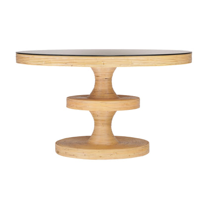 Apollonia 51" Natural Rattan Round Dining Table - Default Variant