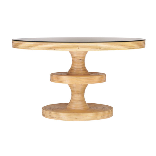 Apollonia 51" Natural Rattan Round Dining Table - Default Variant