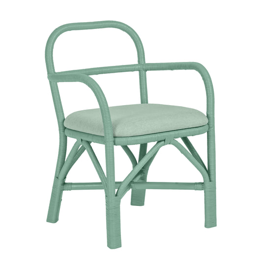 Ginny Rattan Dining Chair - Green