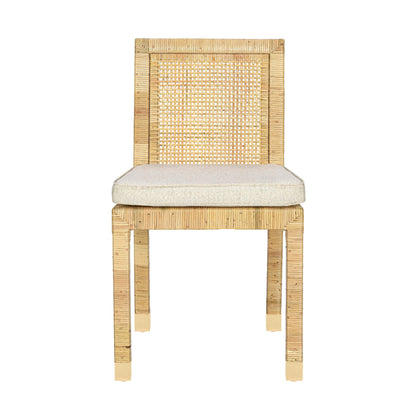 Amara Cream Contract-Grade Linen Dining Chair
