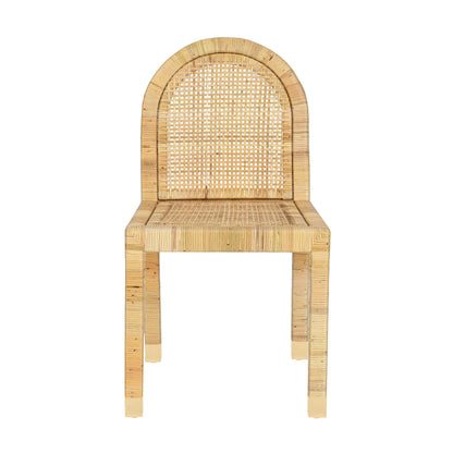 Amara Cream Contract-Grade Linen Arched Dining Chair