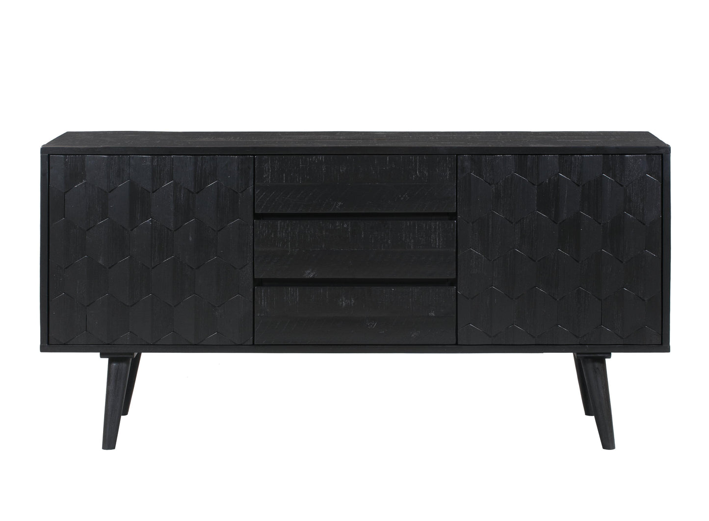 Valentina 59" Black Acacia Buffet