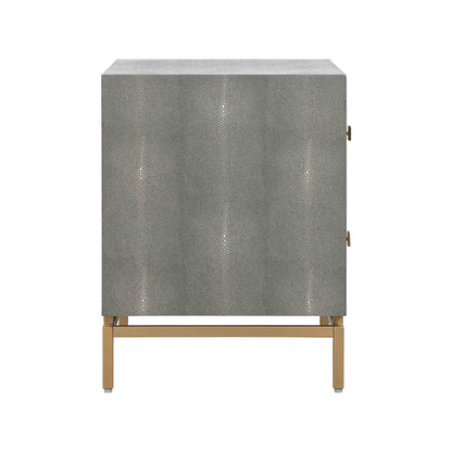 Pesce 25" Faux Shagreen 2-Drawer Nightstand