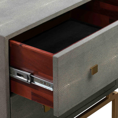Pesce 25" Faux Shagreen 2-Drawer Nightstand