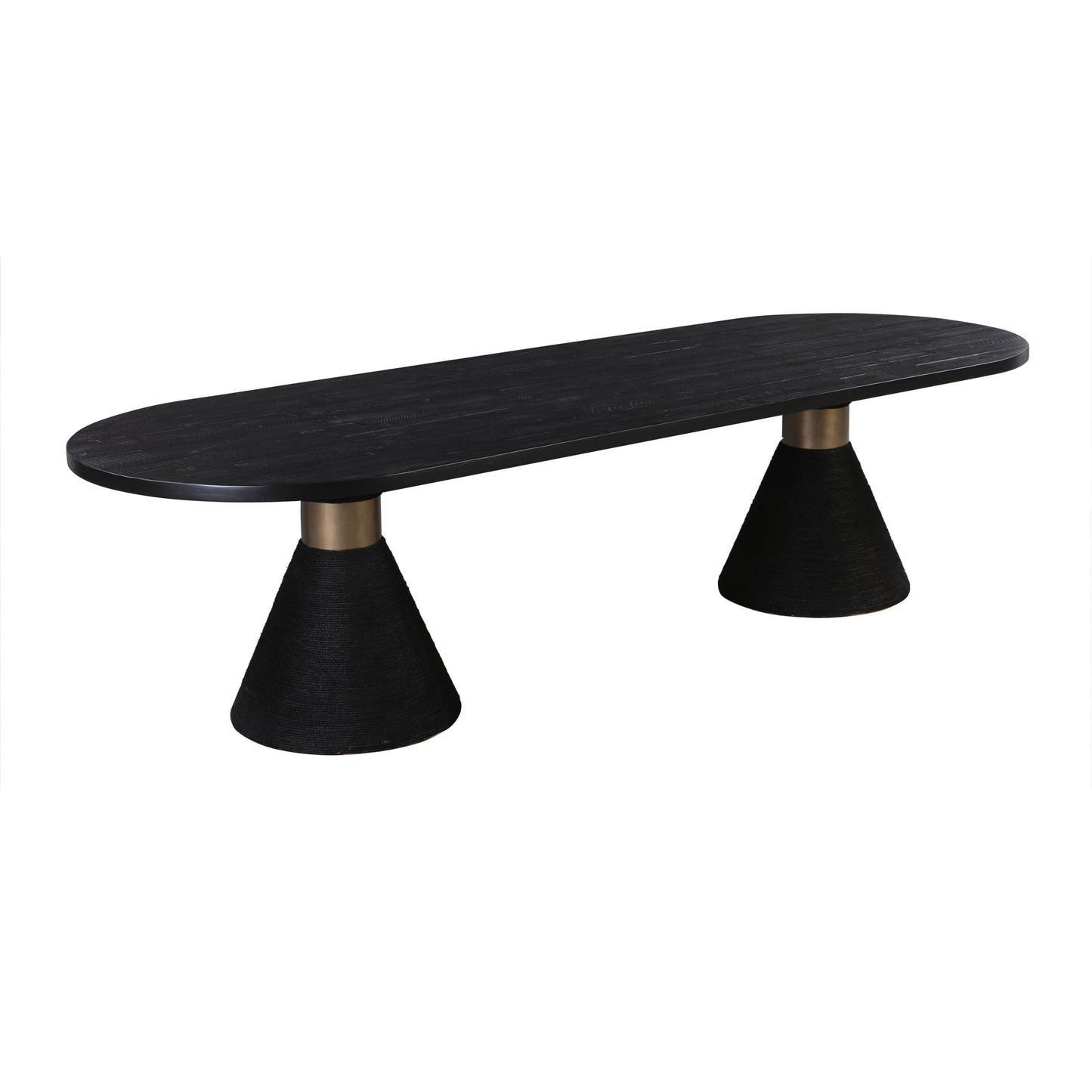 Rishi 120" Rope Oval Dining Table - Black