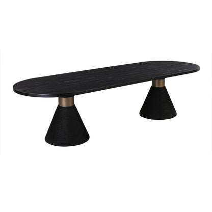 Rishi 120" Rope Oval Dining Table - Black