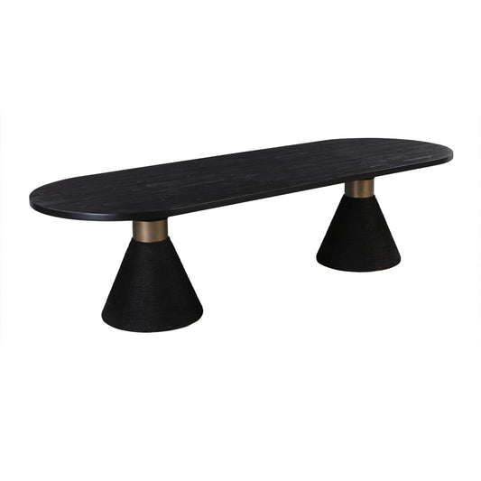 Rishi 120" Rope Oval Dining Table - Black