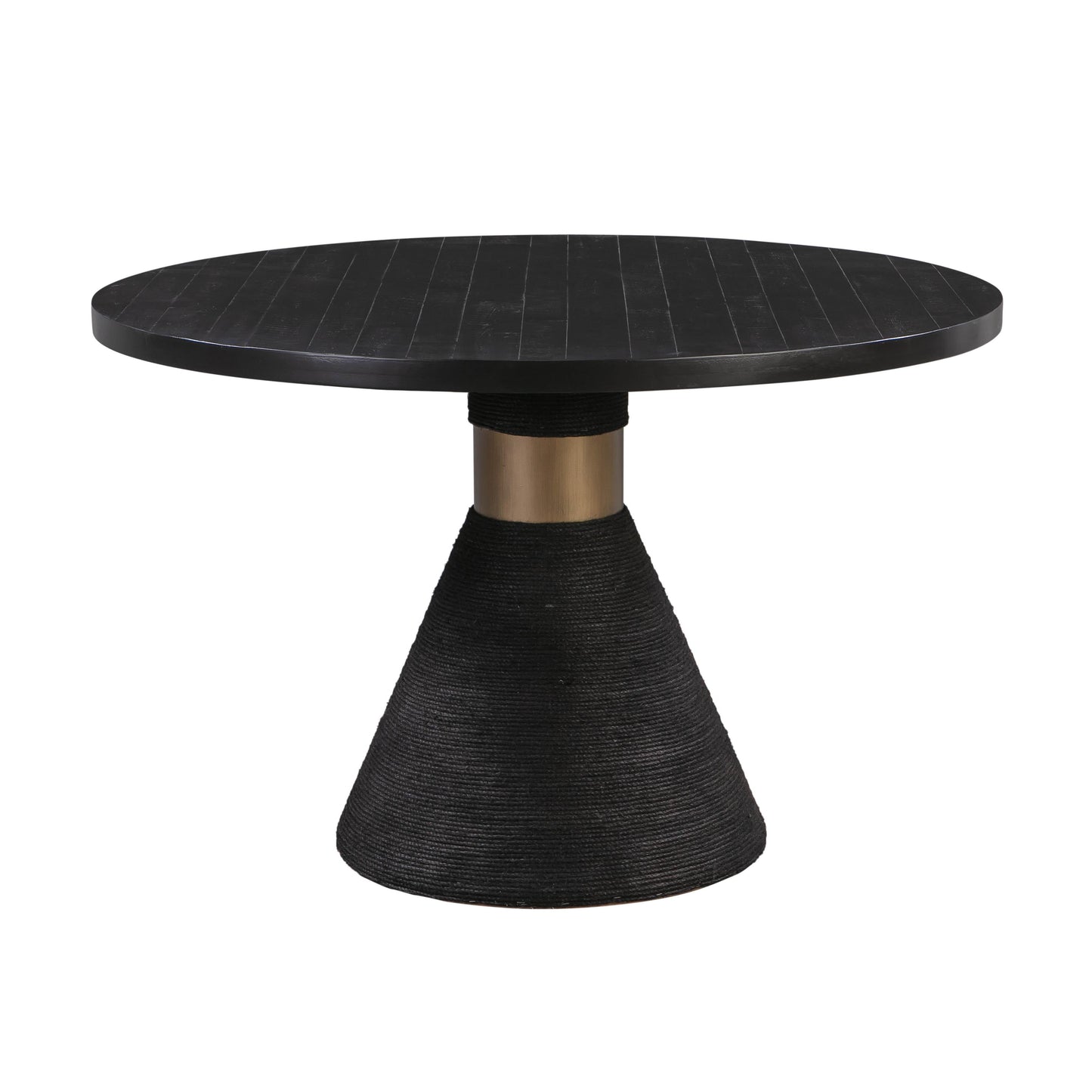 Rishi 48" Rope Round Dining Table - Black