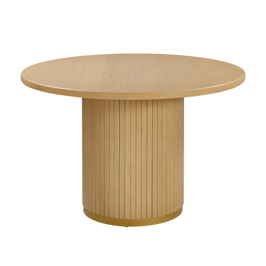 Chelsea 47" Oak Wood Round Dining Table - Natural