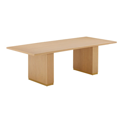 Chelsea 96" Oak Wood Rectangular Dining Table - Natural