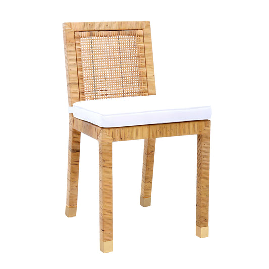 Amara Rattan Performance Fabric Dining Chair - Default Variant