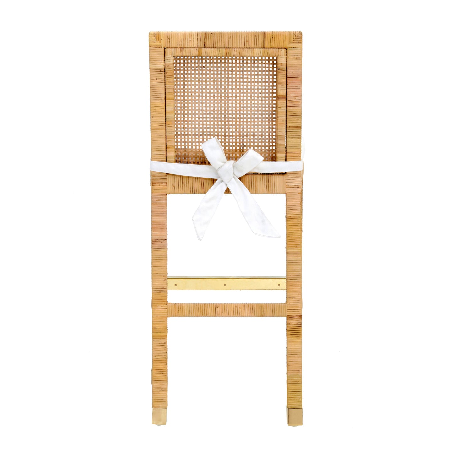 Amara Woven Rattan Performance Fabric Stool