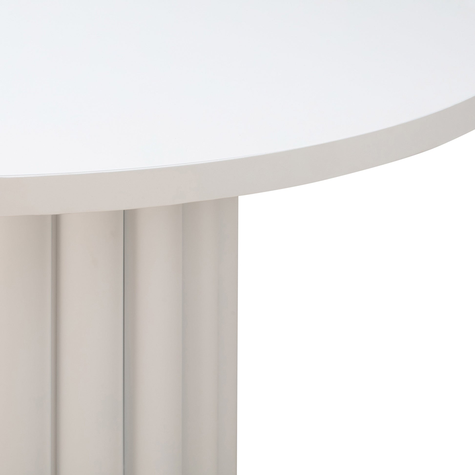 Kali 55" White Round Dining Table