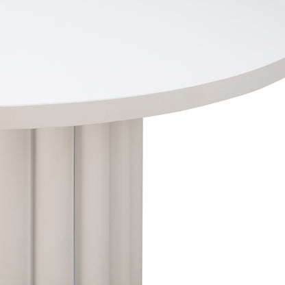 Kali 55" White Round Dining Table