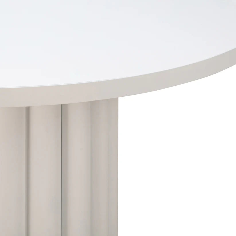 Kali 55" White Round Dining Table