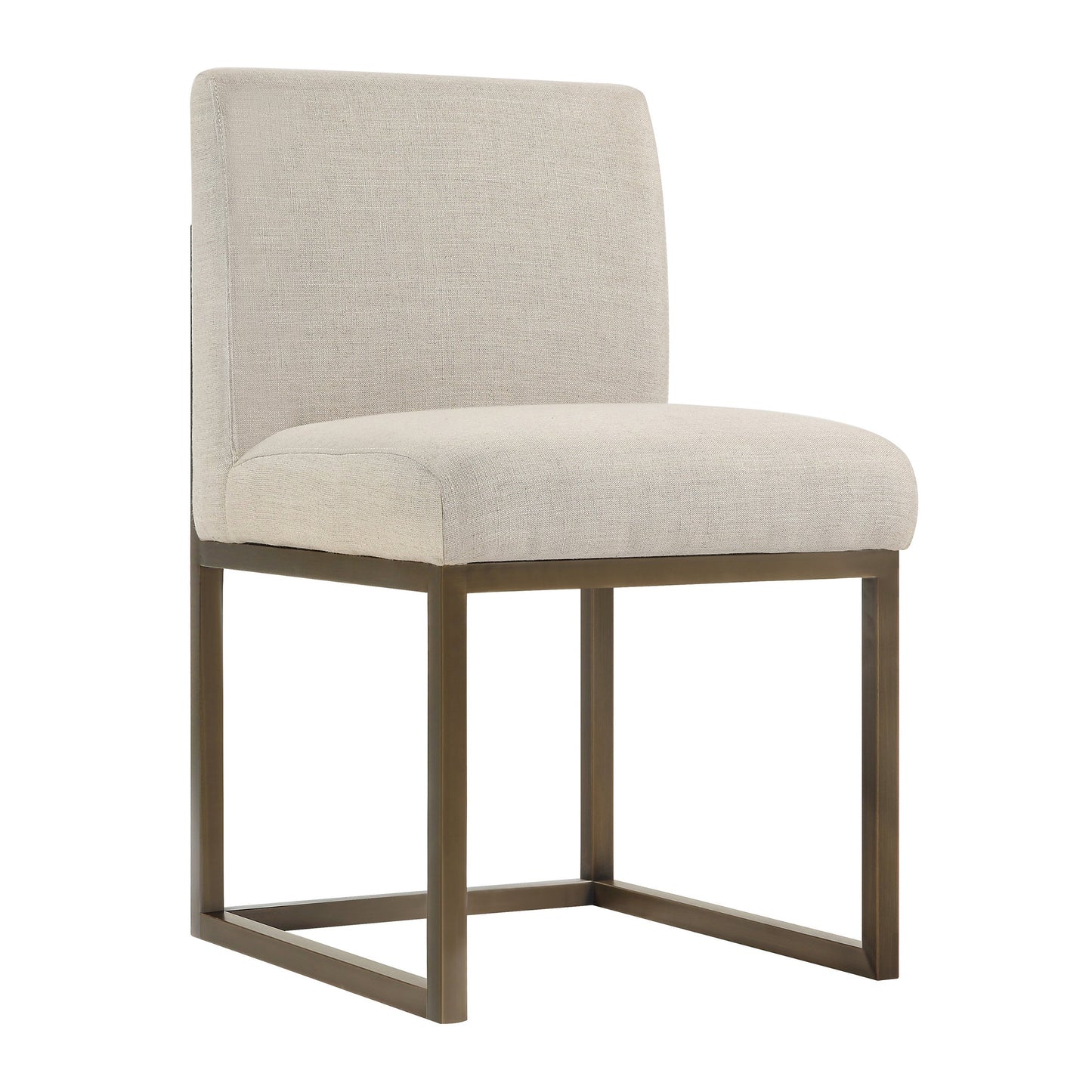 Haute Beige Linen Chair in Brass - Default Variant
