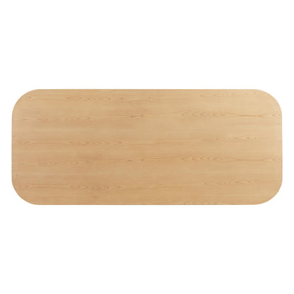 Akiba 96" Natural Ash &amp; Rattan Rectangular Dining Table
