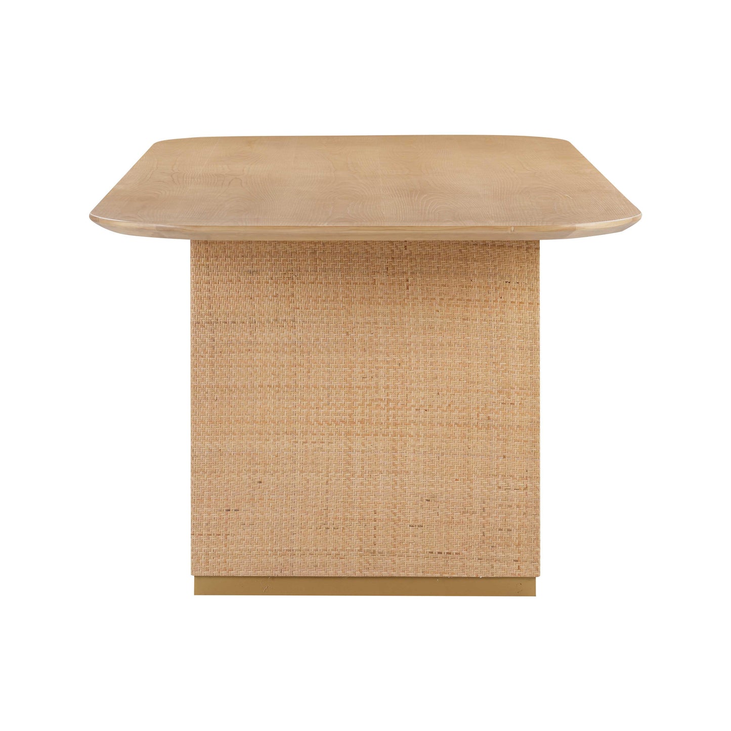 Akiba 96" Natural Ash &amp; Rattan Rectangular Dining Table