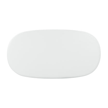 Elika 80" Faux Plaster Indoor / Outdoor Oval Dining Table