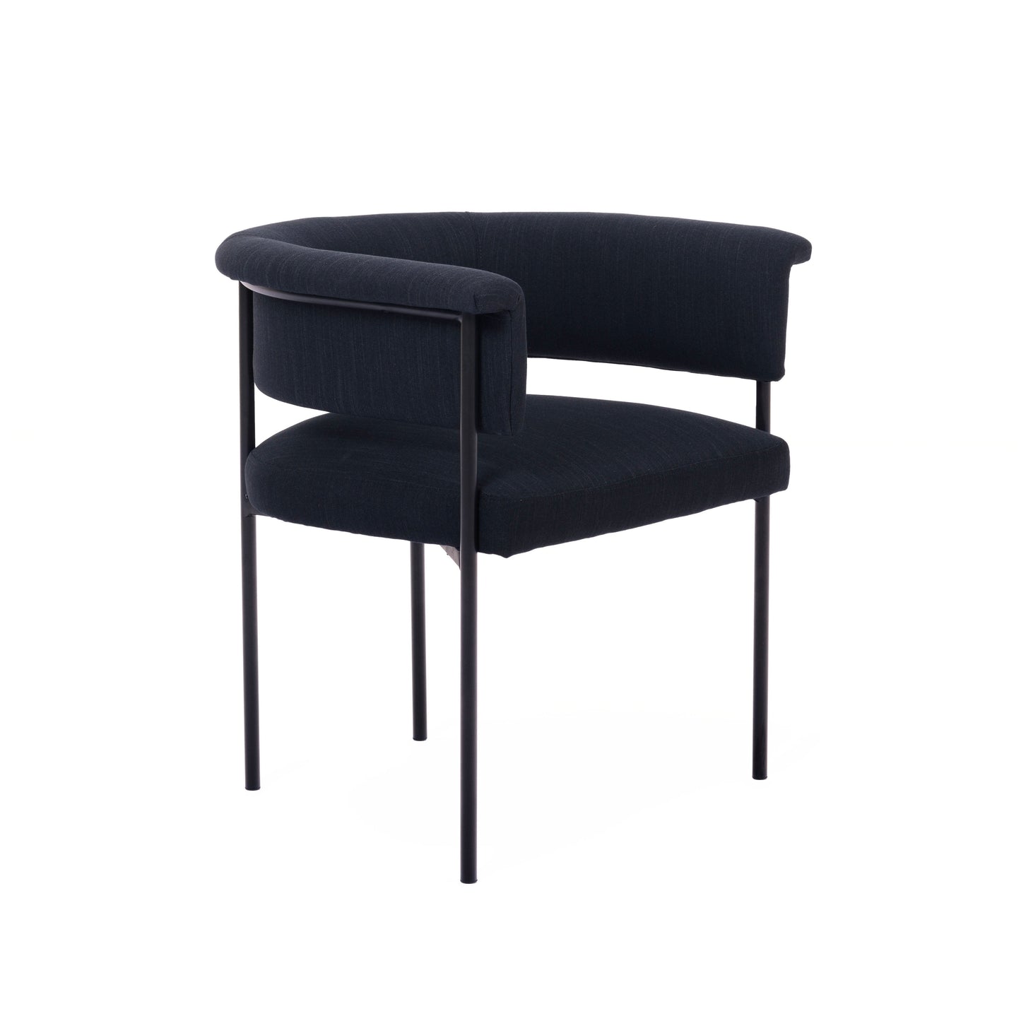 Taylor Performance Linen Dining Chair - Black