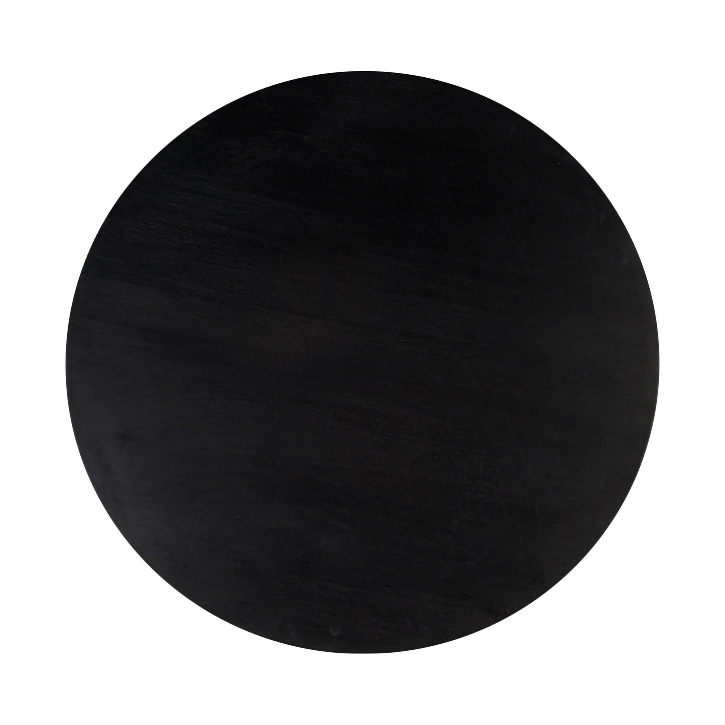 Gevra 54" Black Acacia &amp; Faux Plaster Round Dining Table