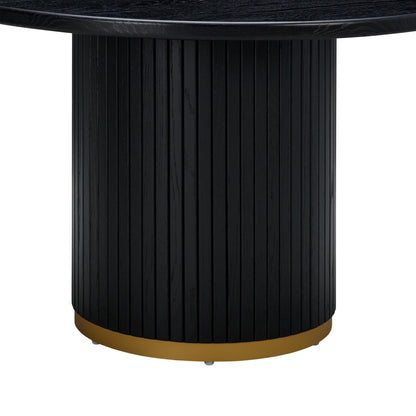 Chelsea 47" Oak Wood Round Dining Table