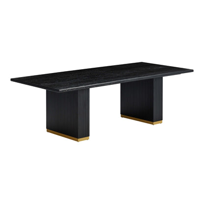 Chelsea 96" Oak Wood Rectangular Dining Table - Black