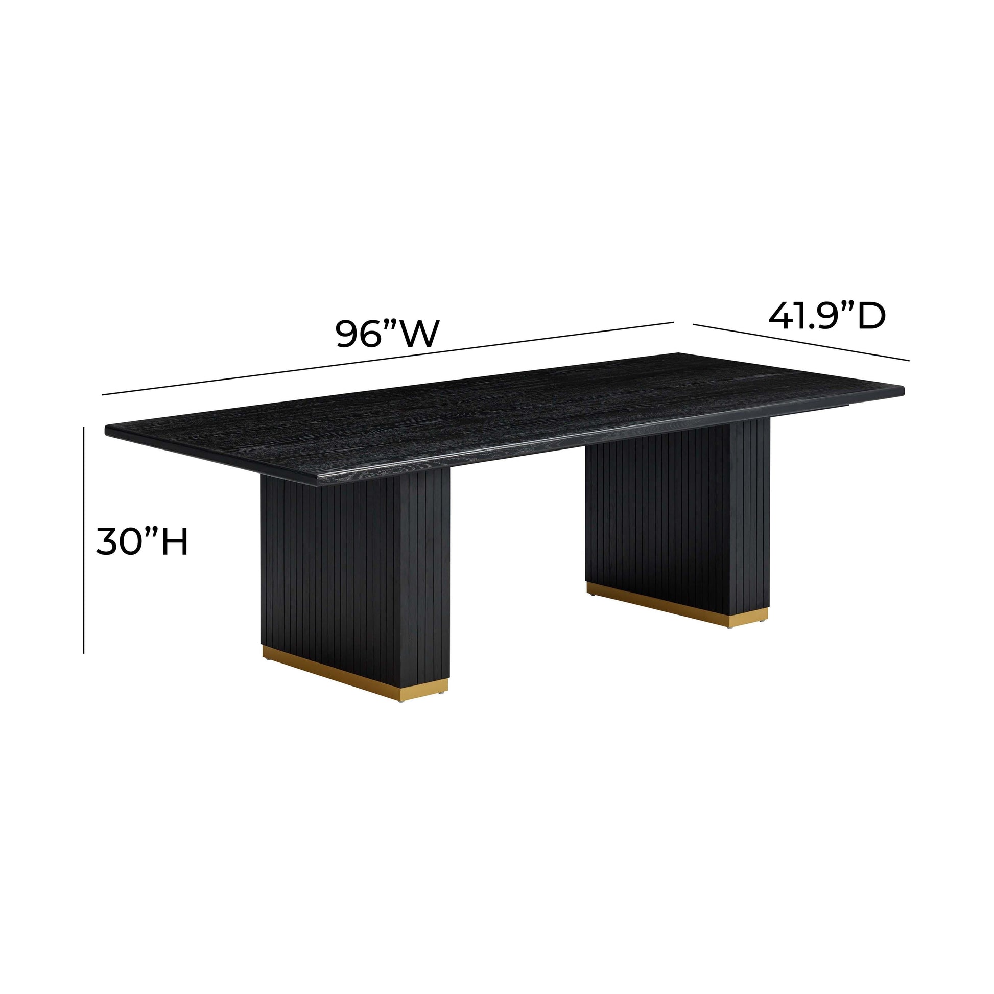 Chelsea 96" Oak Wood Rectangular Dining Table