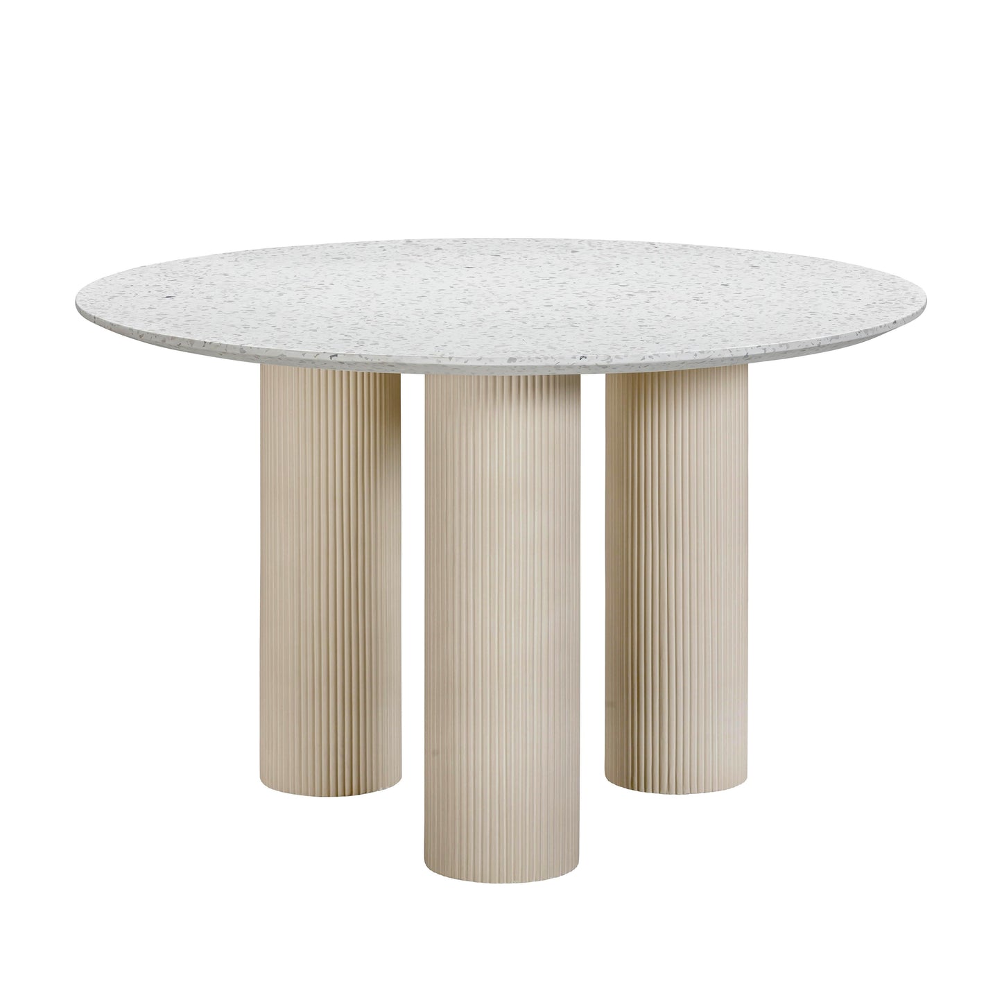 Parcino 47" Faux Terrazzo Concrete Indoor/Outdoor Round Dining Table - Default Variant