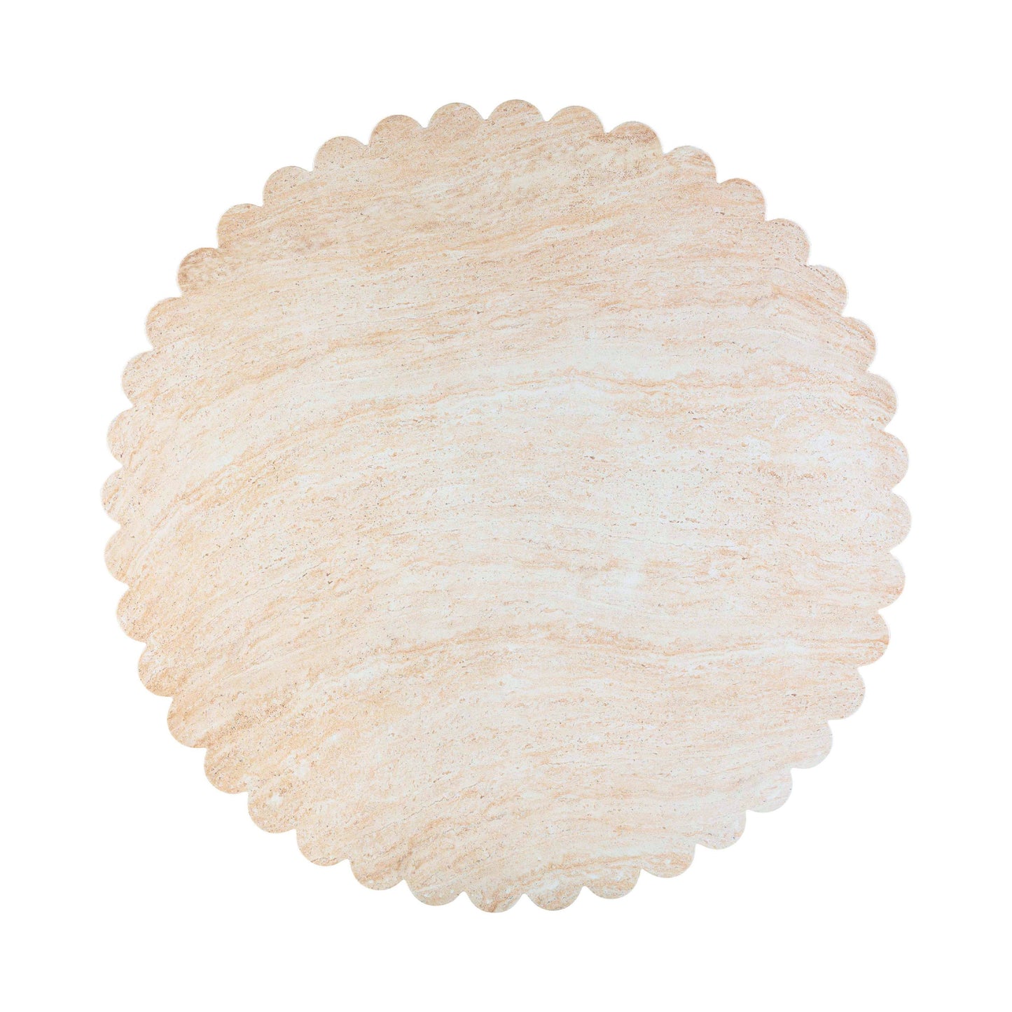Blossom 54" Washed Faux Travertine Finish Indoor/Outdoor Round Dining Table