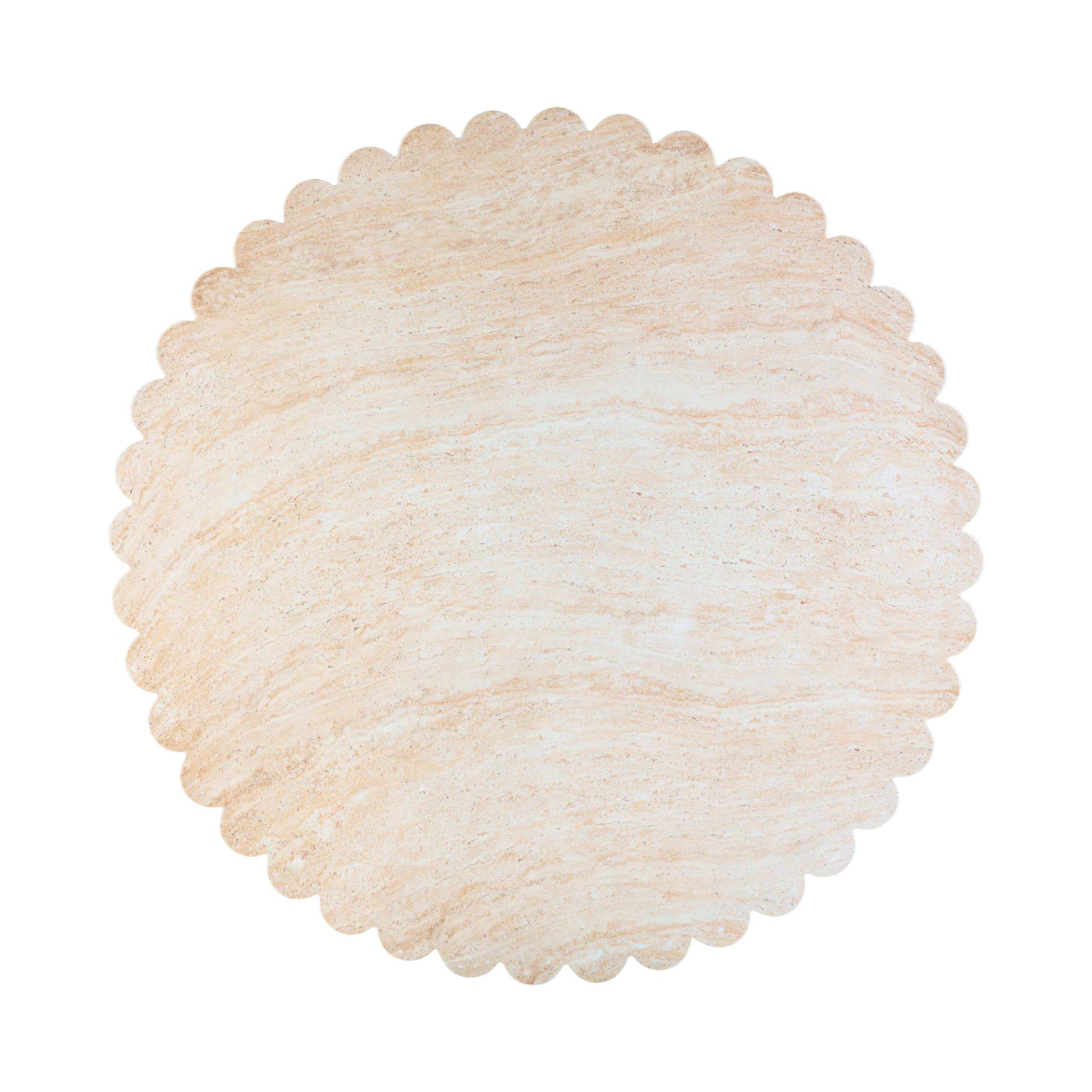 Blossom 54" Washed Faux Travertine Finish Indoor/Outdoor Round Dining Table