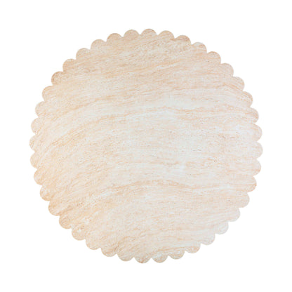 Blossom 54" Washed Faux Travertine Finish Indoor/Outdoor Round Dining Table