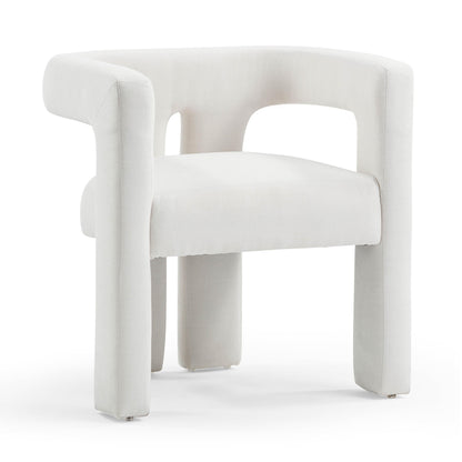 Sloane Bone White Upcycled Performance Fabric Accent Chair - Default Variant