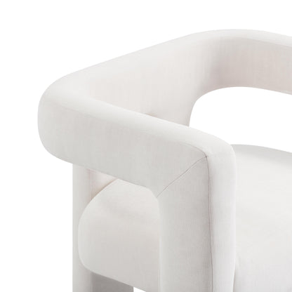 Sloane Bone White Upcycled Performance Fabric Accent Chair