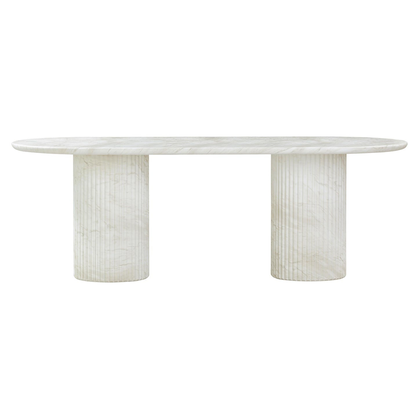 Brut 86" Concrete Patterned Indoor/Outdoor Oval Dining Table
