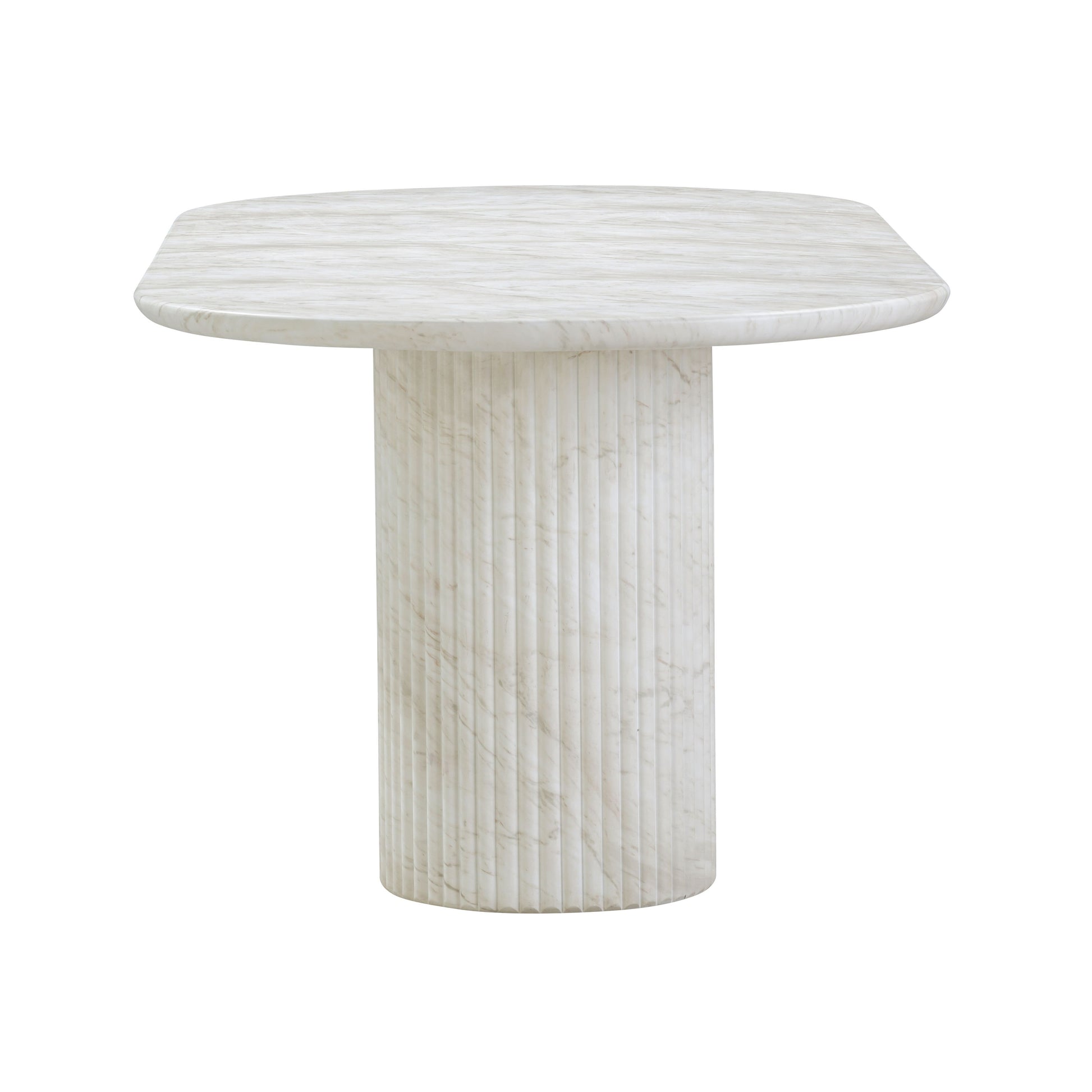 Brut 86" Concrete Patterned Indoor/Outdoor Oval Dining Table