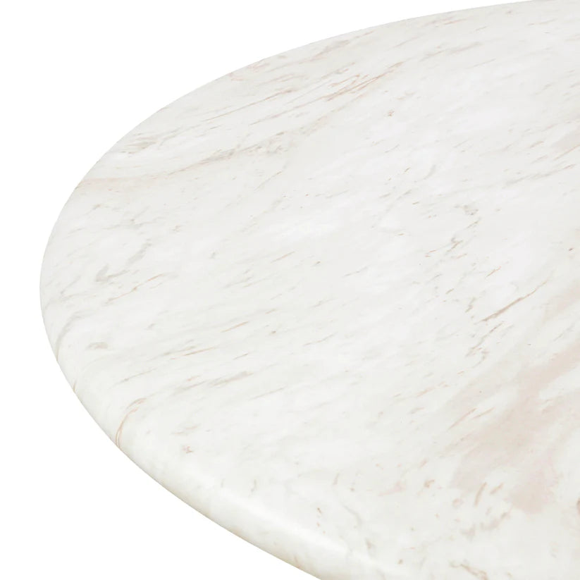 Esme 48" Faux Marble Indoor / Outdoor Round Dining Table