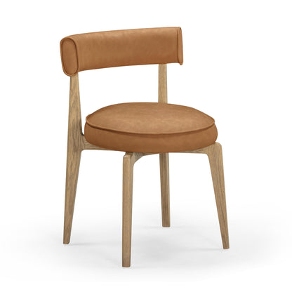 Nikita Performance Vegan Leather Dining Chair - Brown