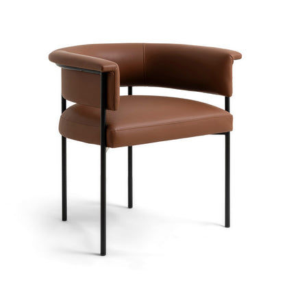 Taylor Performance Vegan Leather Dining Chair - Brown