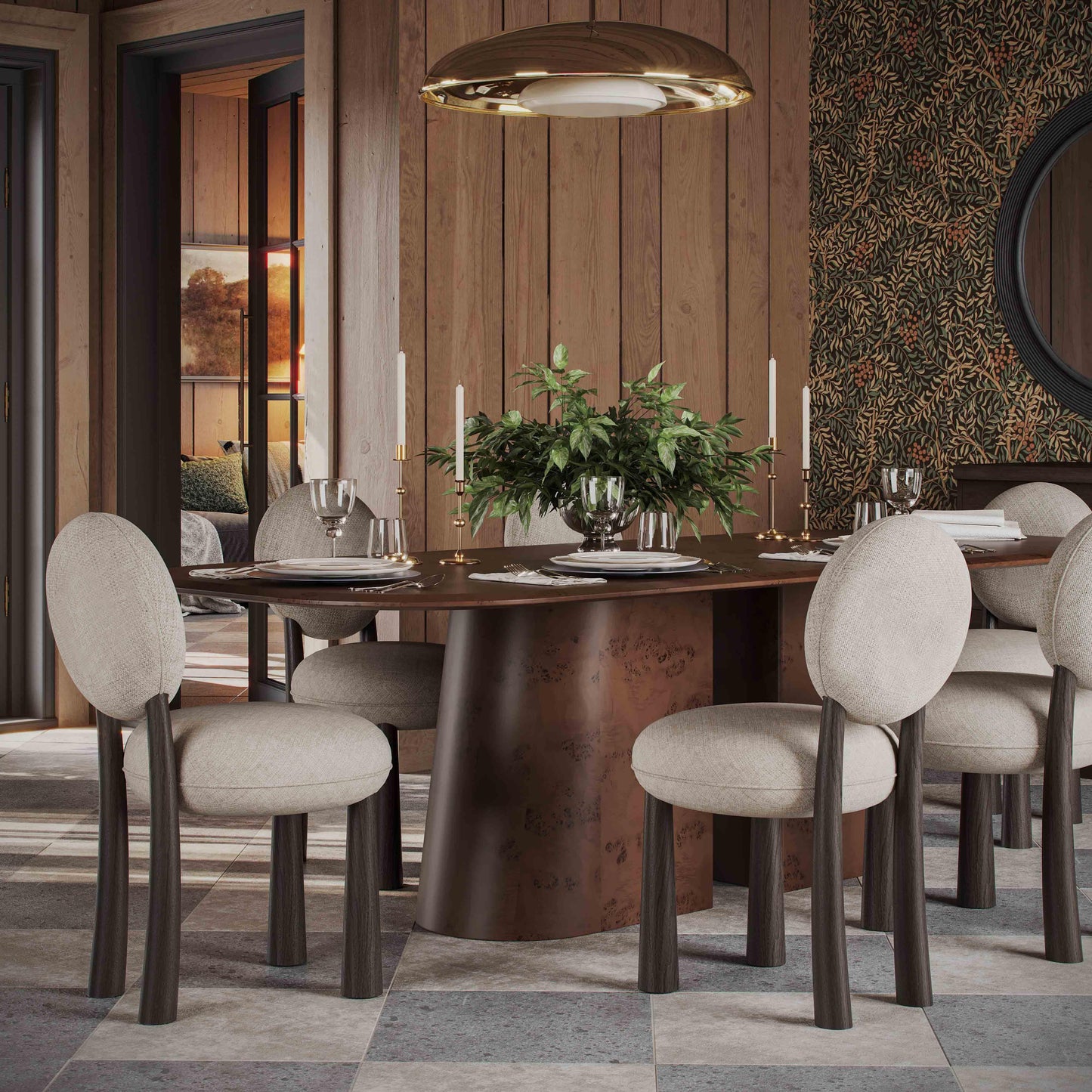 Sulley Cream Performance Chenille Dining Chair