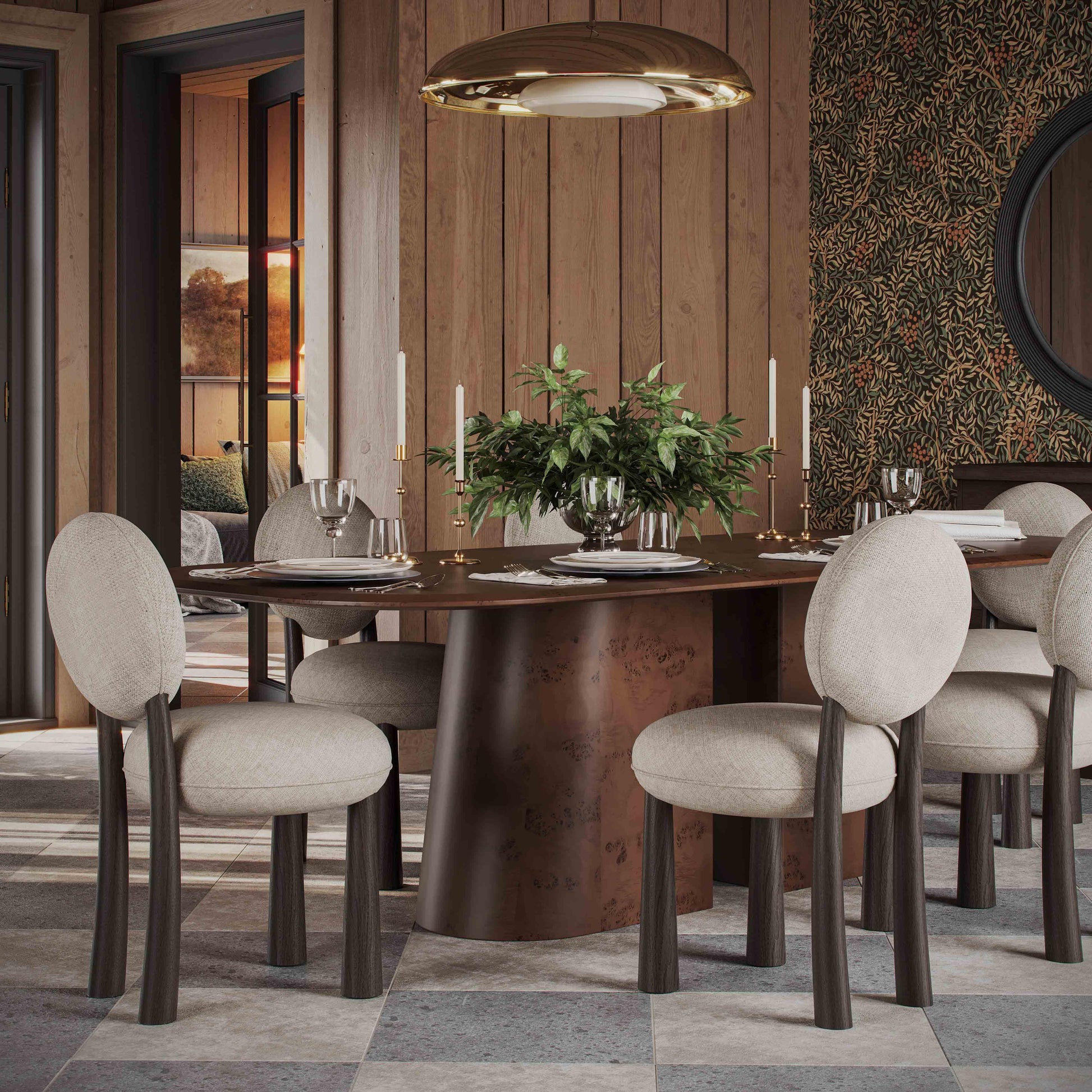 Sulley Cream Performance Chenille Dining Chair