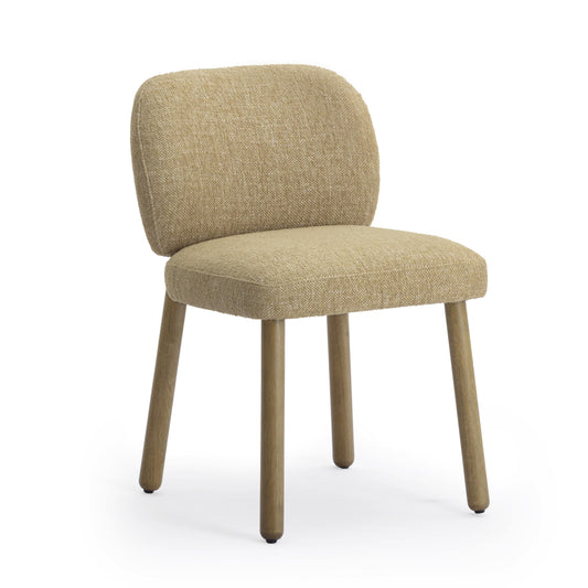 Foxy Textured Performance Fabric Dining Chair - Honey