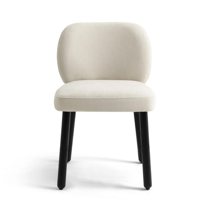 Foxy Cream Performance Basketweave Chenille Dining Chair
