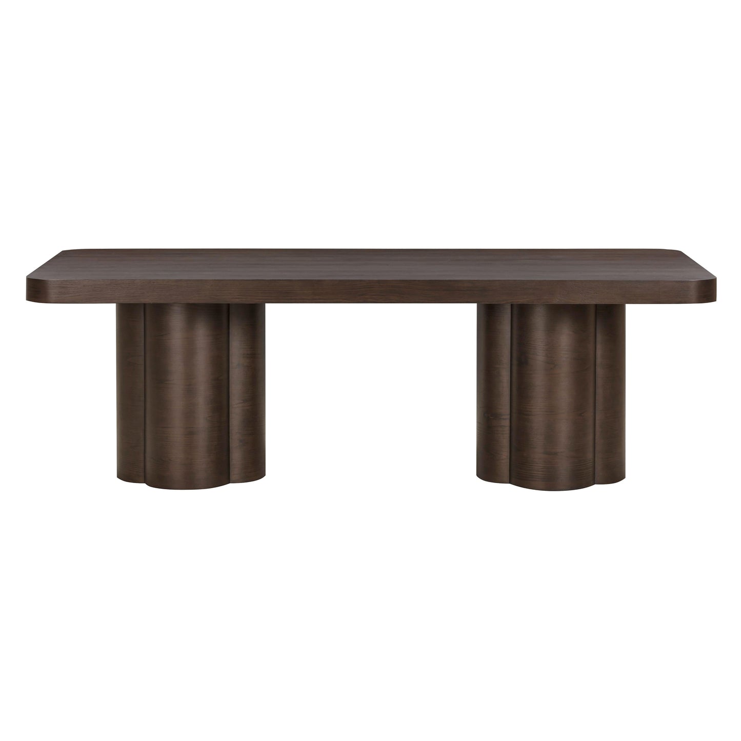 Bambi 90" Ash Rectangular Dining Table - Dark Brown